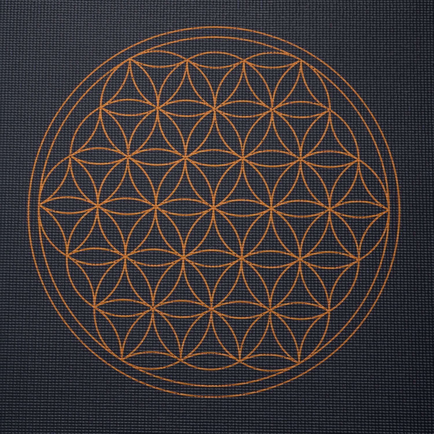 Килимок для йоги Bodhi Leela Flower Of Life Антрацит