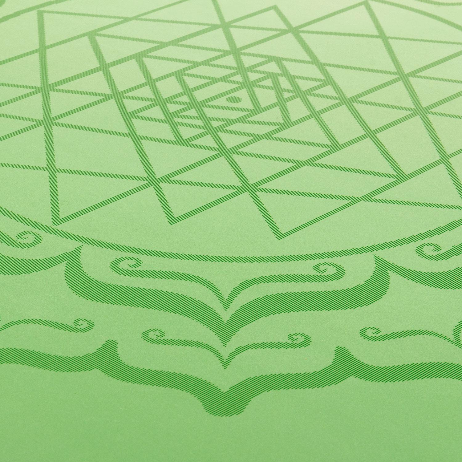 Каучуковий килимок для йоги Bodhi Фенікс Phoenix Yantra Mandala Зелений