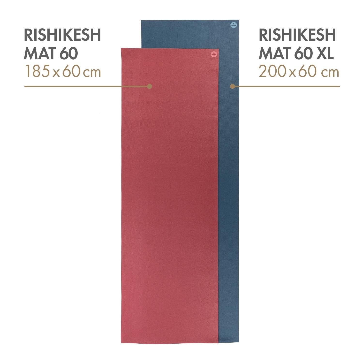 Килимок для йоги Bodhi Rishikesh Premium (Ришикеш) 60х183 см Синій