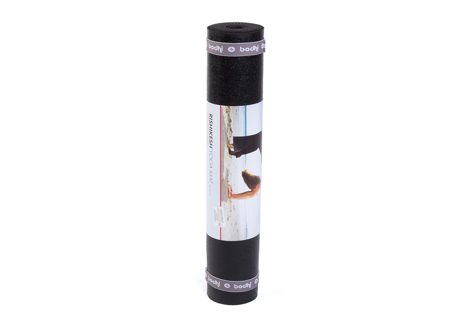 Килимок для йоги Bodhi Rishikesh Premium (Ришикеш) 60х183 см Чорний
