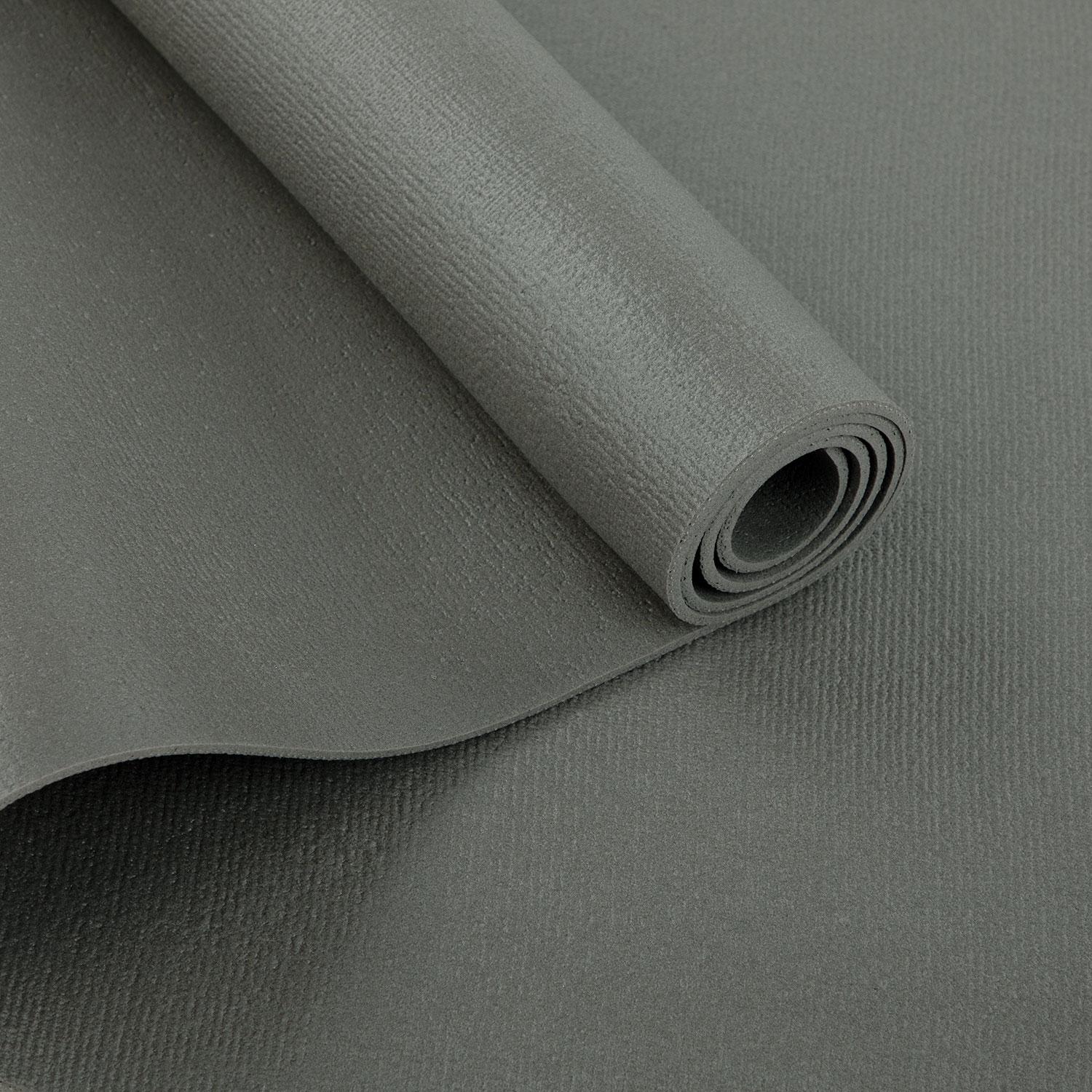 Килимок для йоги Bodhi Rishikesh Premium (Ришикеш) 60х183 см Сірий