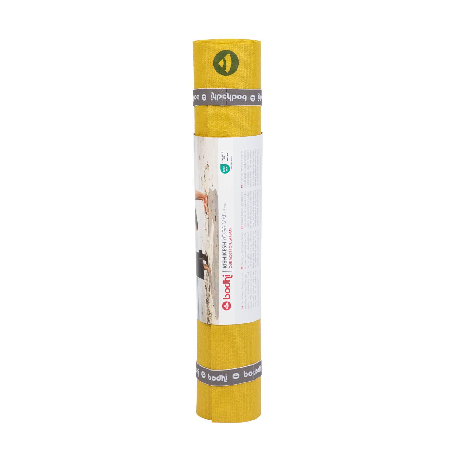 Килимок для йоги Bodhi Rishikesh Premium (Ришикеш) 60х183 см Гірчичний
