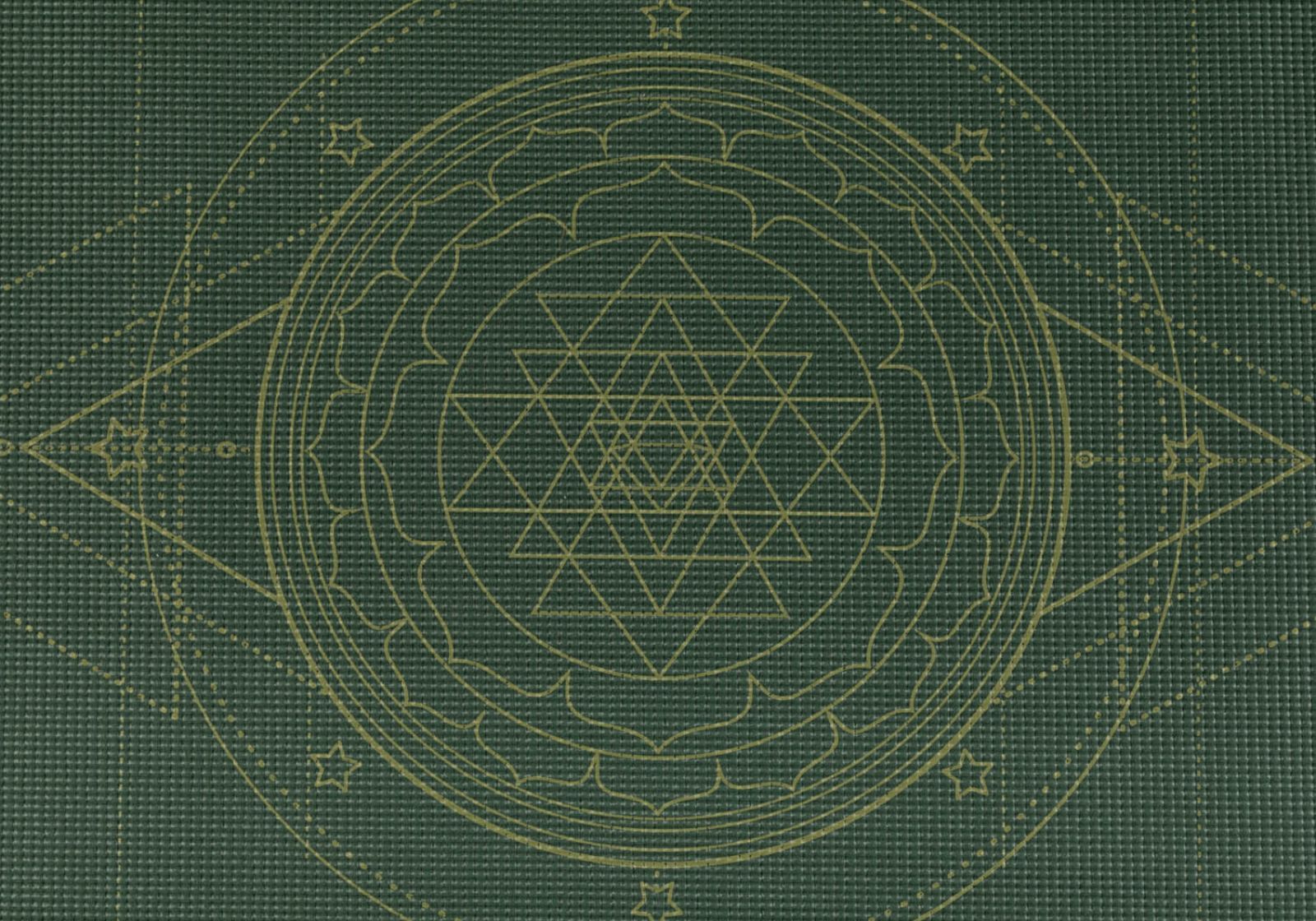 Килимок для йоги Bodhi Leela Yantralign Темно Зелений