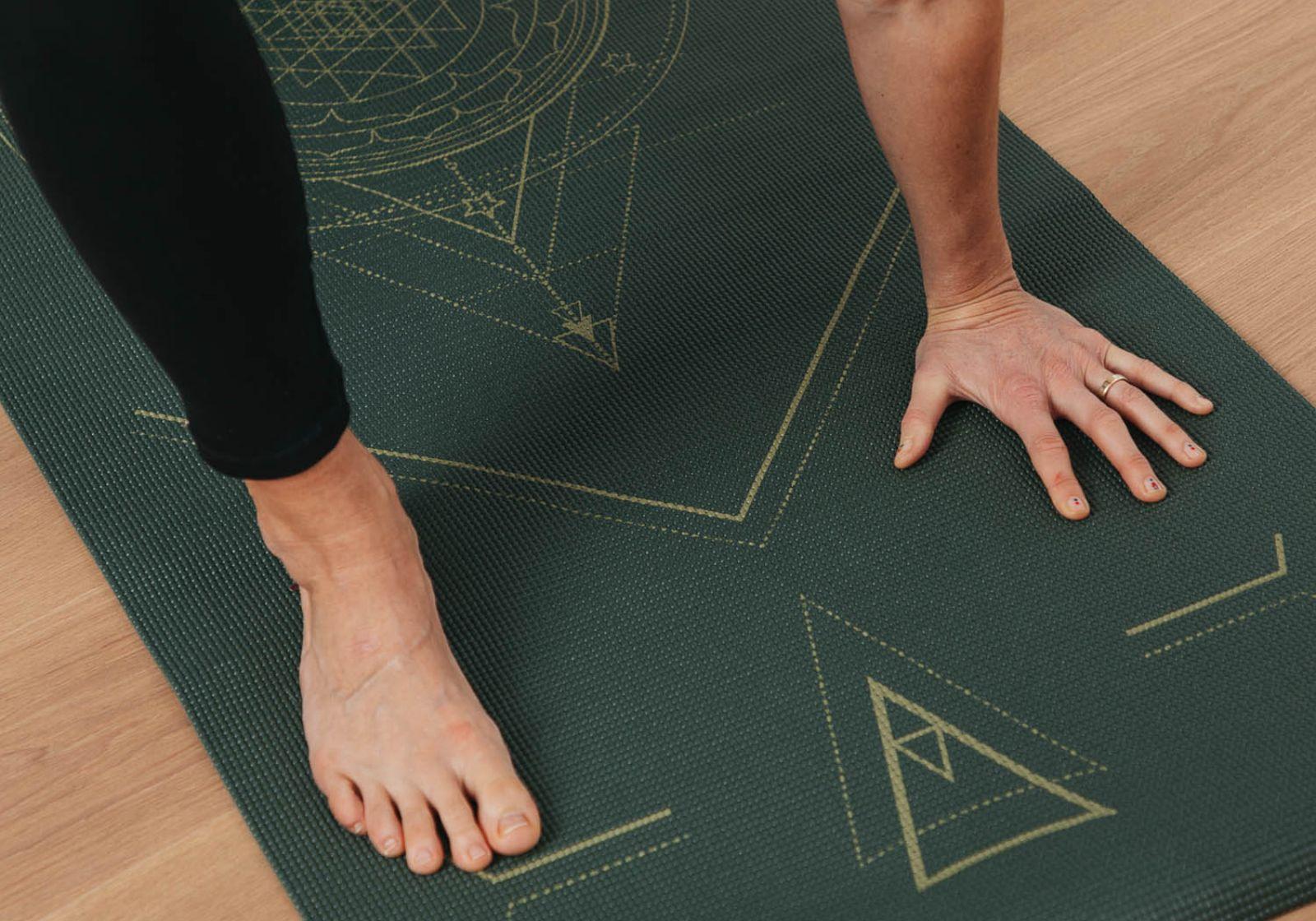 Килимок для йоги Bodhi Leela Yantralign Темно Зелений